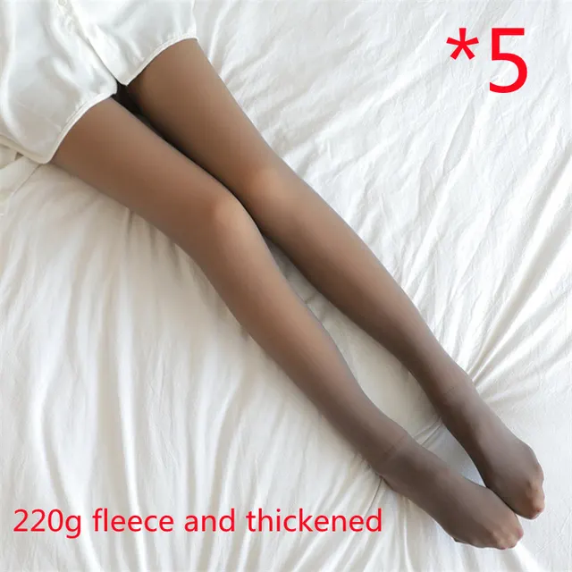 Fake Translucent Plus Size Leggings Fleece Lined Tights Fall And Winter Warm Fleece Pantyhose Women Fleece Lined Pantyhose Thermal Winter Tights ... Set46 - Shop at LoveMi