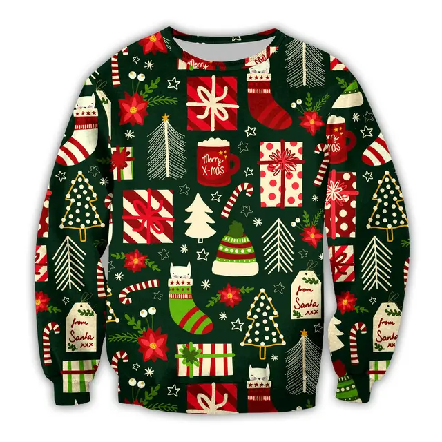 3D Digital Printing Christmas Hoodie Yq0332 - Shop at LoveMi