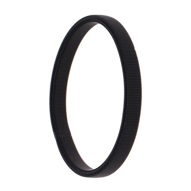 Men's Metal Spring Elastic Elastic Bangle Bracelet Armband Armband Black - Shop at LoveMi