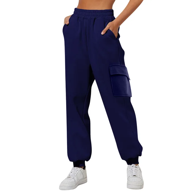 Women's High Waist Loose Sports Comfortable High Waist Velvet Padded Sweatpants 6 Style - Shop at LoveMi