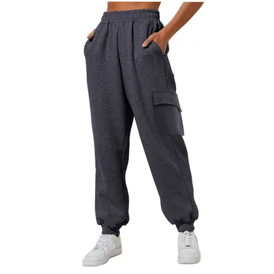 Women's High Waist Loose Sports Comfortable High Waist Velvet Padded Sweatpants 7 Style Xxl - Shop at LoveMi