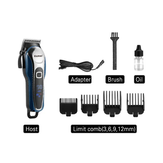 LCD Display Charging Professional Hair Salon Oil Head Electric Clipper Usb - Shop at LoveMi