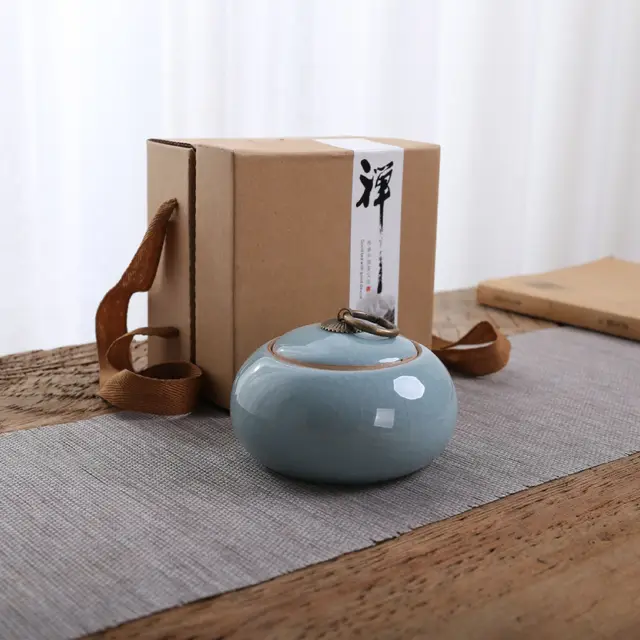 Small Ceramic Tea Cans Business Wedding Gifts Blue - Shop at LoveMi