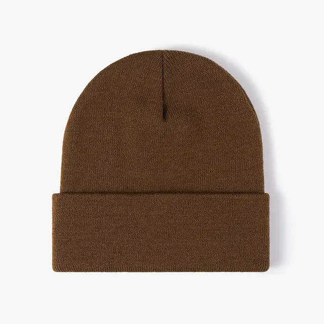 Autumn And Winter Light Board Warm Thickened Double layer Simplicity Women's Knitted Hat Boxers Coffee - Shop at LoveMi