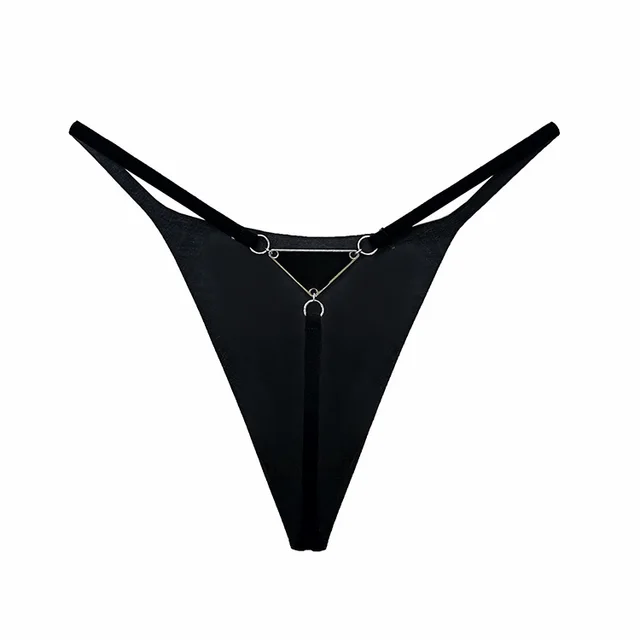 T shaped Trendy Metal Chain Transparent Lace Personality T Underwear Triangle Geometry - Shop at LoveMi