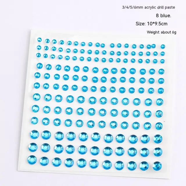 165 Diamond Stickers Nail Ornament 8 Blue - Shop at LoveMi