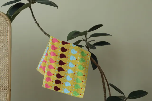 Ins Pear Pure Cotton Children's Square Towel Household Absorbent Class A Cotton Pear Yellow - Shop at LoveMi