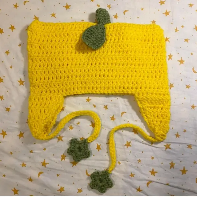 Hand Knitted Striped Woolen Cap Light Ginger King - Shop at LoveMi