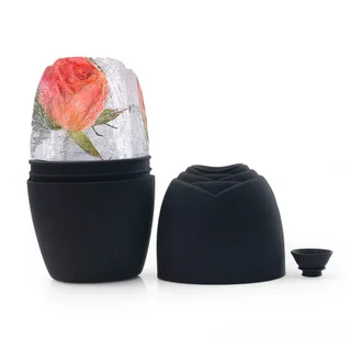 Facial Beauty Rose Ice Compress Ice Tray - Black