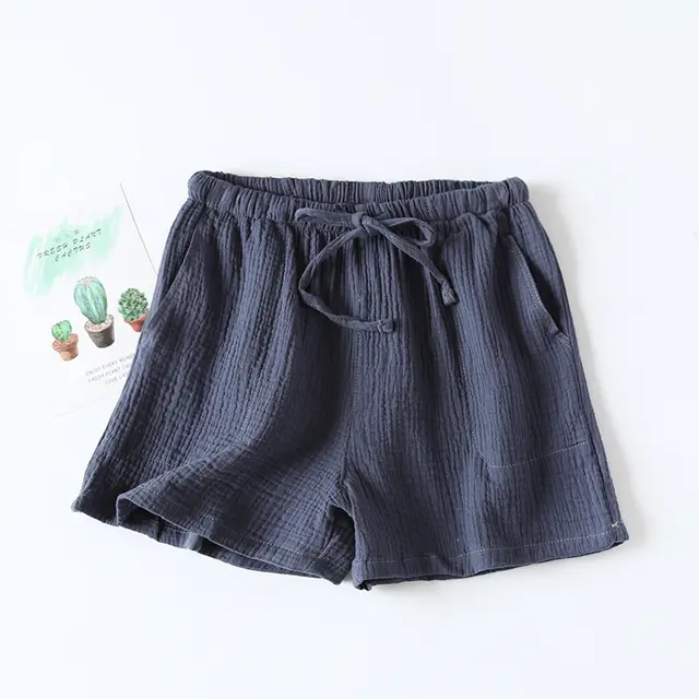 Cotton Cloth Double layer Thin Women's Summer Pajama Pants Women's Female Gray Green - Shop at LoveMi