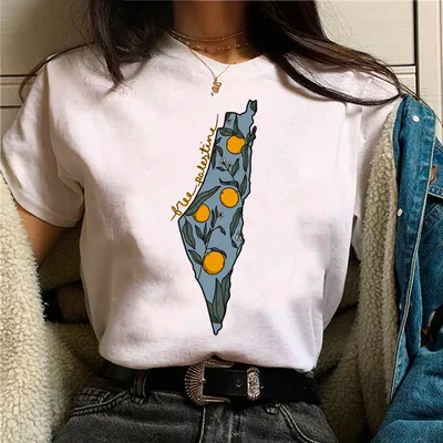 Palestine T shirts Women Comic Japanese Tshirt Female Funny Style 13047 - Shop at LoveMi
