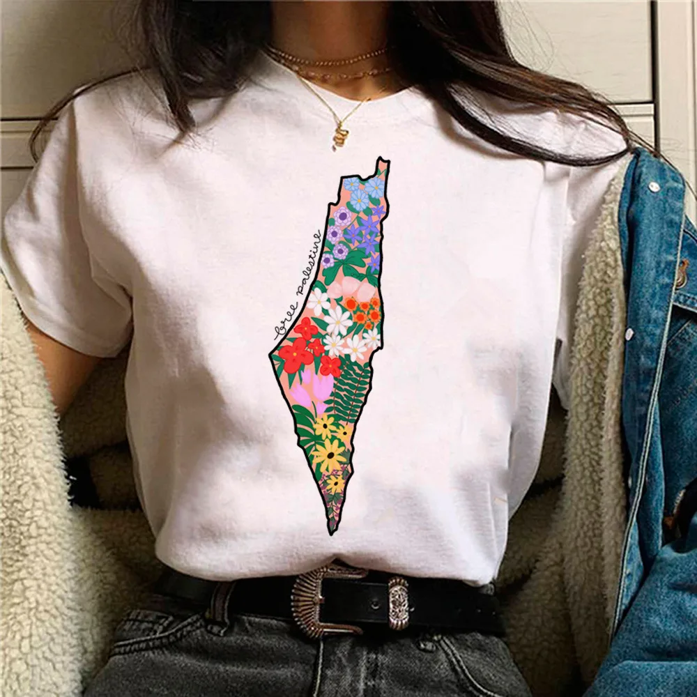 Palestine T shirts Women Comic Japanese Tshirt Female Funny Style 13047 - Shop at LoveMi