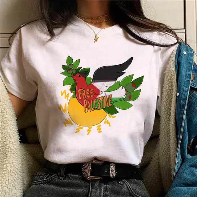 Palestine T shirts Women Comic Japanese Tshirt Female Funny Style 13056 - Shop at LoveMi