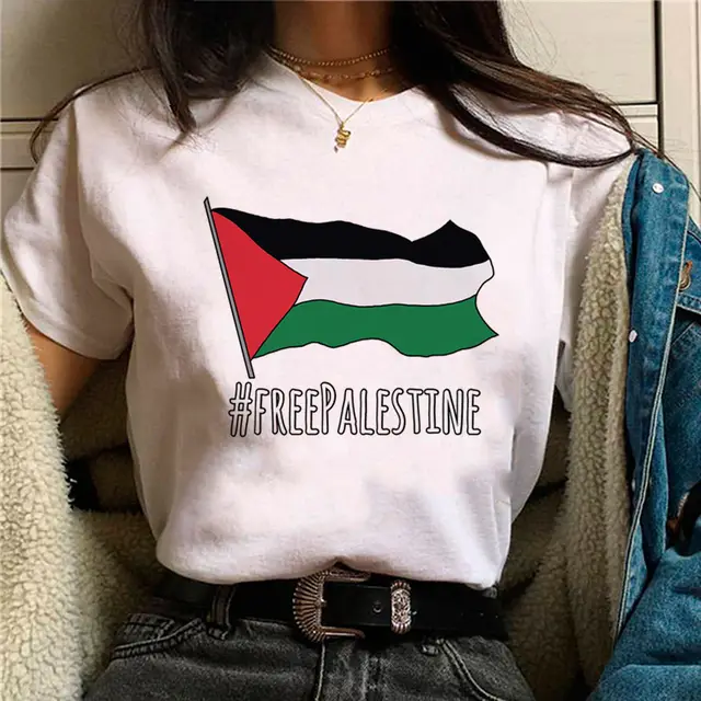 Palestine T shirts Women Comic Japanese Tshirt Female Funny Style 13057 - Shop at LoveMi
