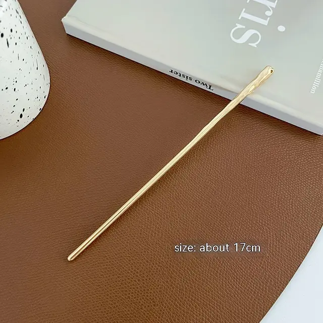 Irregular Metal Hairpin Updo Simple Hairpin Spiral Long Golden - Shop at LoveMi