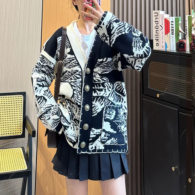 Women's Autumn And Winter Loose Long Sleeve Top Black - Shop at LoveMi