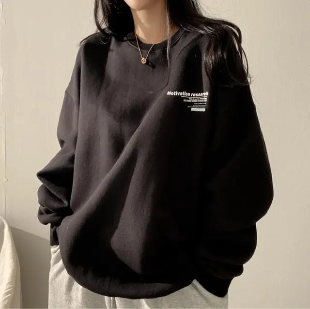 Plus Size Loose Fashion Brand Pack Fleece lined Thickened 5018A Black Thin - Shop at LoveMi