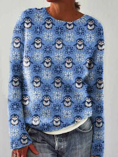 Christmas Popular 3D Digital Printing Loose Pullover Thickened Spring Sweater Llwdz013 L - Shop at LoveMi