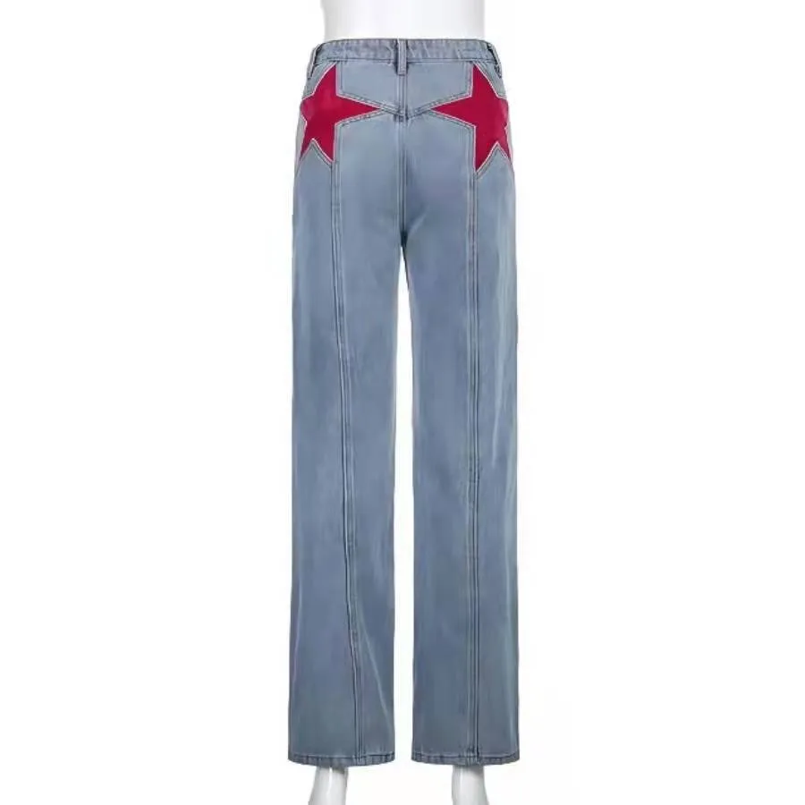 Slim Mid waist Flattering Denim Bell bottom Pants Light Blue - Shop at LoveMi