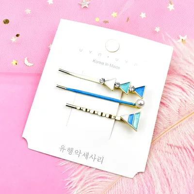 Closing hair clip set Blue - Shop at LoveMi