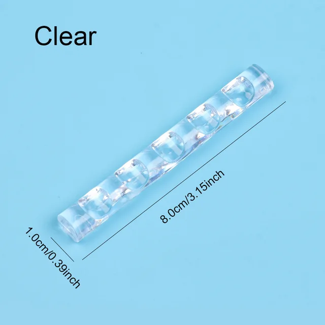 Manicure Pen Holder Acrylic Transparent Candy Color Multifunctional Color Mixing Brush Supporting Tool Transparent Simple Pen Holder - Shop at LoveMi