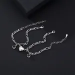 Simple Projection 100 Languages I Love You Couple Bracelet - White Gold Color