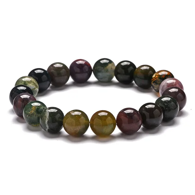 Seven color Gem Couple Bracelet Agate Bracelet A03 10Mm - Shop at LoveMi
