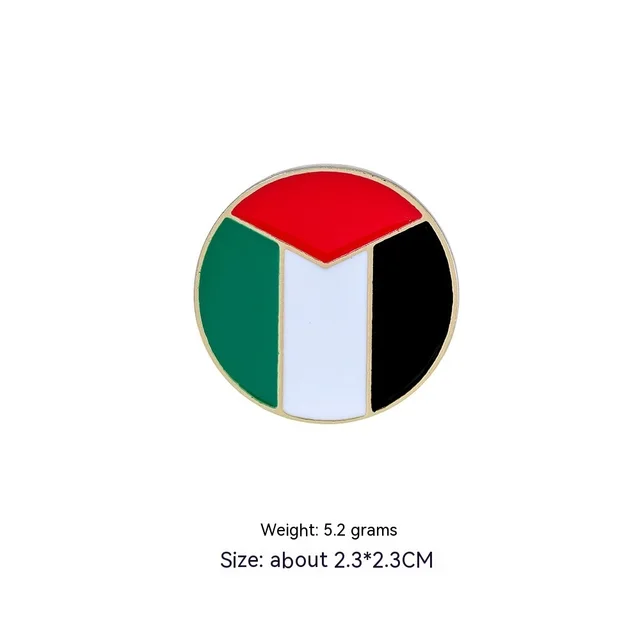 Fashion Simple Free Palestine Flag Brooch Round - Shop at LoveMi