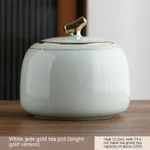 White Jade Jinbao Tea Canister