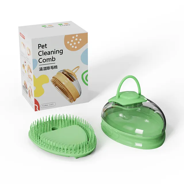 Cat Comb Floating Hair Belt Water Tank Massage Cleaning Green Hair Removal Brush - Shop at LoveMi