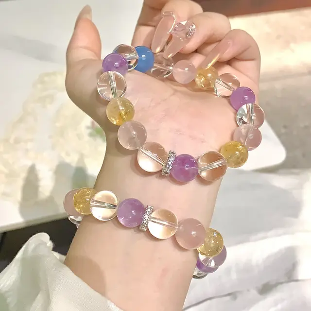 Natural Crystal Bracelet Duobao DIY Niche Original Design Crystal Bracelet A066 - Shop at LoveMi