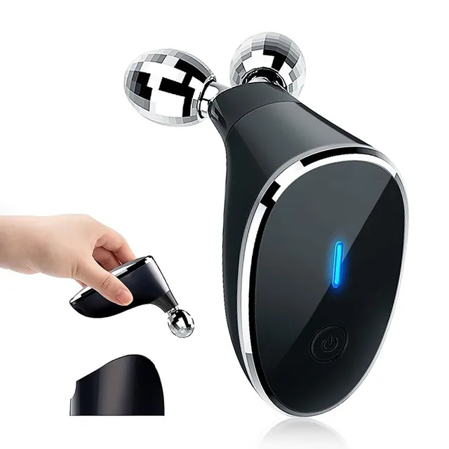 Electric Rollers Inductive Therapeutical Instrument EMS Facial Massager Black - Shop at LoveMi