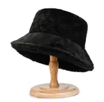 Women's Warm Fashion Bucket Hat - Black
