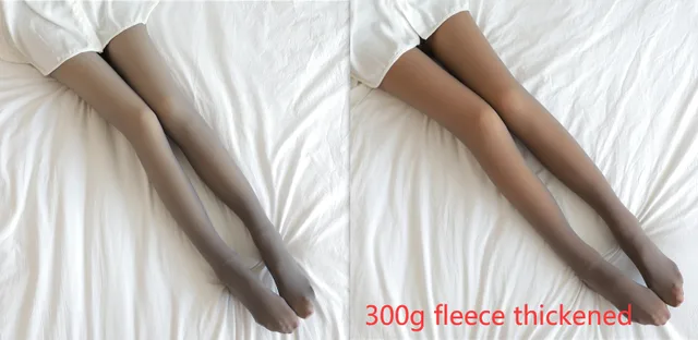 Fake Translucent Plus Size Leggings Fleece Lined Tights Fall And Winter Warm Fleece Pantyhose Women Fleece Lined Pantyhose Thermal Winter Tights ... Set6 - Shop at LoveMi