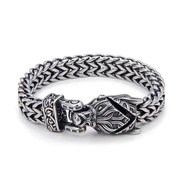 Men's Fashion Stainless Steel Thick Chain Bracelet Retro Color - Shop at LoveMi