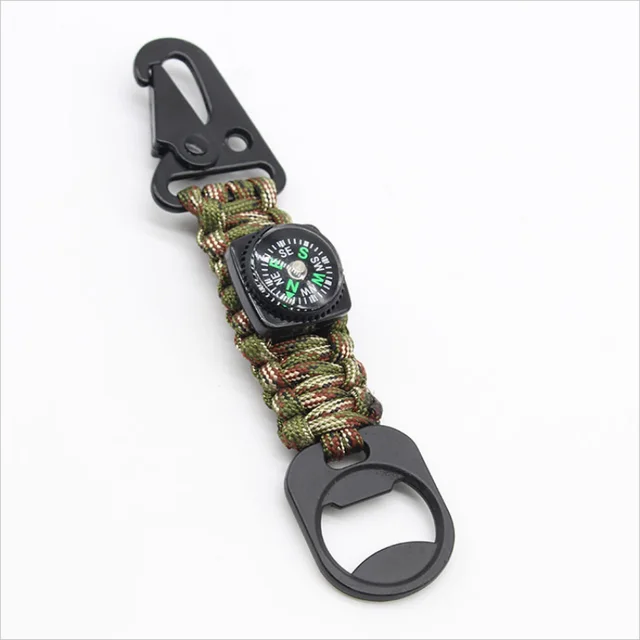 Outdoor Equipment Parachute Cord Olecranon Mountaineering Backpack Keychain Army Green Camouflage - Shop at LoveMi