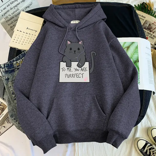Girls Blank Solid Color Hoodie Sweater Dark Gray - Shop at LoveMi