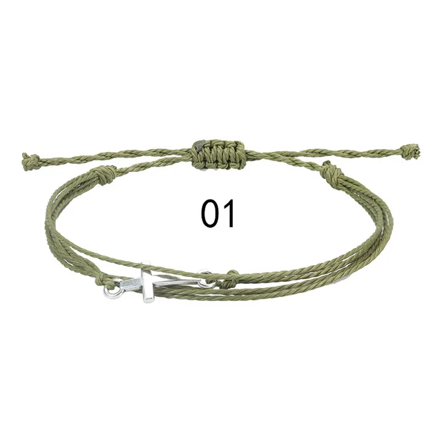 Men's And Women's Fashion Waterproof Wax Line Woven Bracelet 1 Style - Shop at LoveMi
