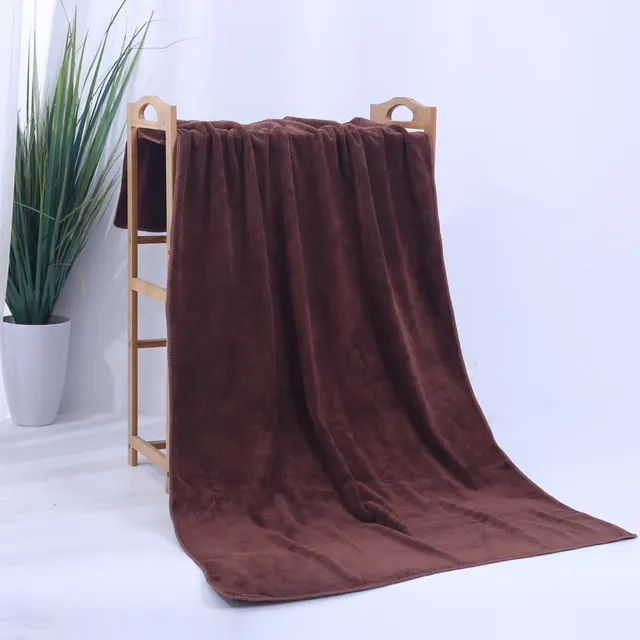 Microfiber Thickened Car Wash Cleaning Towel Beauty Salon Bath Towels Brown - Shop at LoveMi