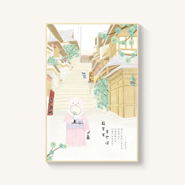 Japanese style Room Decoration Cherry Blossom Landscape Painting Restaurant Bedroom Sushi Restaurant Mural Shopping - Shop at LoveMi