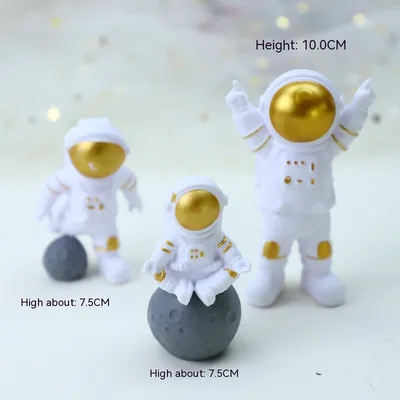 Baking Cake Topper Birthday Three dimensional Balloon Plug in XINGX Ornaments Golden Spaceman 3 - Shop at LoveMi