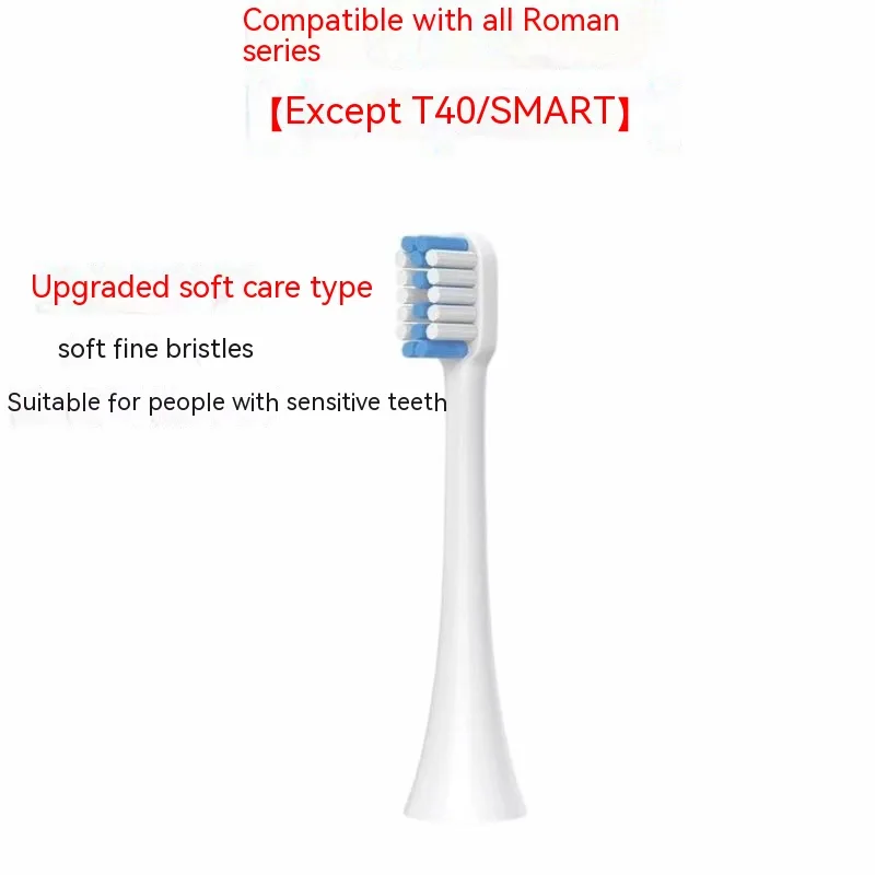 Electric Toothbrush Brush Replacement Head - Soft Protective White