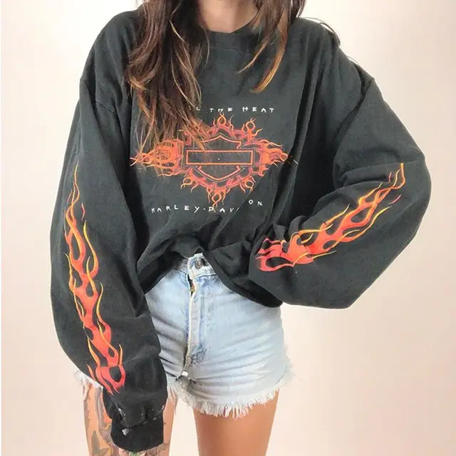 Round Neck Print Long Sleeves Sweater For Women Fall Winter Coat Same Picture Color - Shop at LoveMi