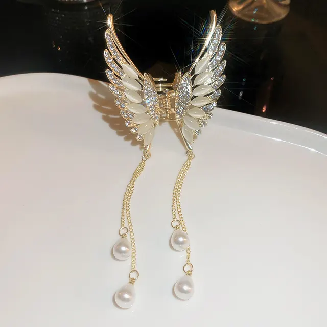 Elegant High grade Golden Pearl Tassel Hairpin Hair Accessories - Shop at LoveMi