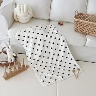 Baby Pure Cotton Super Soft Bath Towel - Black Heart