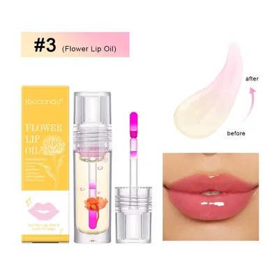 Flower Color Changing Lip Oil Moisturizing Jelly Lipgloss Clear Temperature Change Liquid Lipstick Reduce Lip Line Make Up Flowers Lip Gloss 3 - Shop at LoveMi