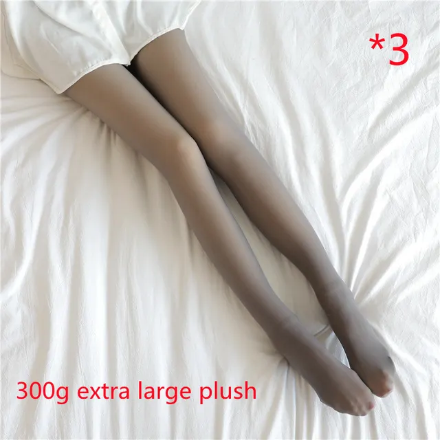 Fake Translucent Plus Size Leggings Fleece Lined Tights Fall And Winter Warm Fleece Pantyhose Women Fleece Lined Pantyhose Thermal Winter Tights ... Set3 - Shop at LoveMi