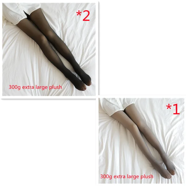 Fake Translucent Plus Size Leggings Fleece Lined Tights Fall And Winter Warm Fleece Pantyhose Women Fleece Lined Pantyhose Thermal Winter Tights ... Set41 - Shop at LoveMi