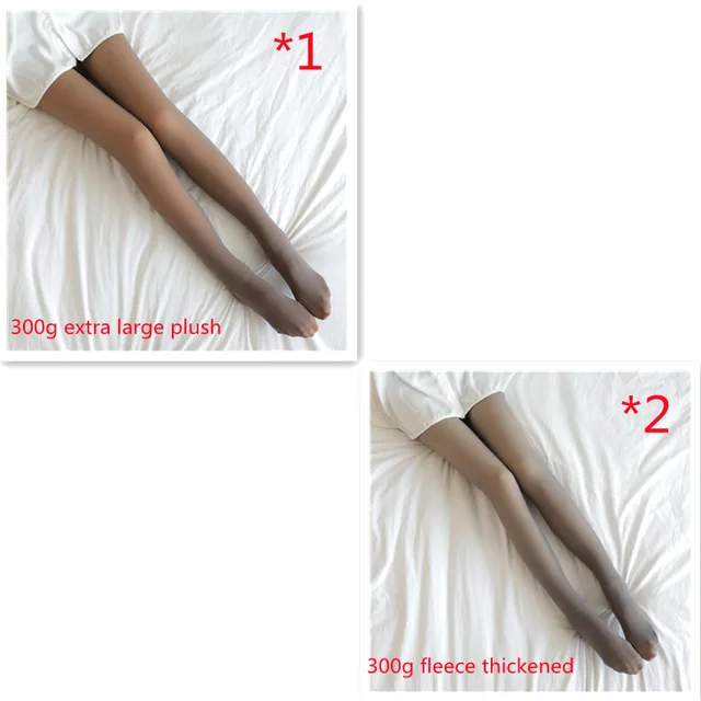Fake Translucent Plus Size Leggings Fleece Lined Tights Fall And Winter Warm Fleece Pantyhose Women Fleece Lined Pantyhose Thermal Winter Tights ... Set7 - Shop at LoveMi