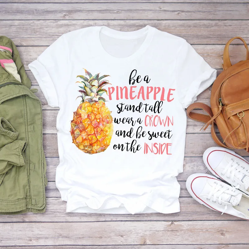 Women's Fashionable Printed Short-sleeved T-shirt - Cz9541